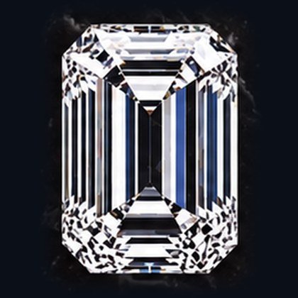 Emerald cut lab-grown diamond