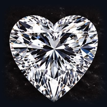 Heart cut lab-grown diamond