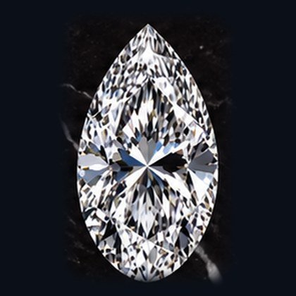 Pear cut lab-grown diamond
