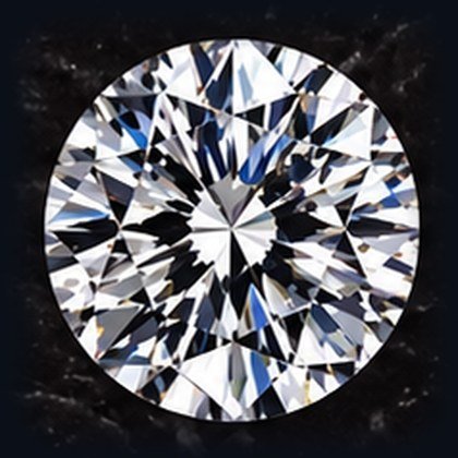 Round cut lab-grown diamond